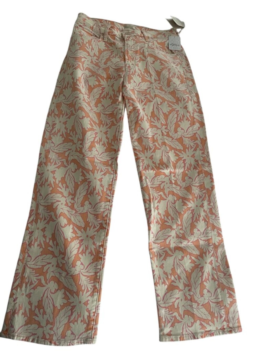 NWT MOTHER The Mid Rise Rambler Ankle Zip Coral Reef Jeans Free People 28 $228 - Picture 4 of 9